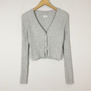 AERIE Wide Ribbed Crop Cardigan